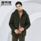 波司登BOSIDENG青年短款羽绒服男士连帽防寒外套2018年冬季新款B80141025_1 180/96A 松树绿4145
