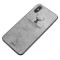 苹果Xs手机壳 布纹硅胶软壳 XR麋鹿灰色