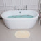 浴缸家用情侣日式浴缸浴盆卫生间小户型按摩五件套澡盆独立式冲浪家用 薄边浴缸-黑色- 1.8M