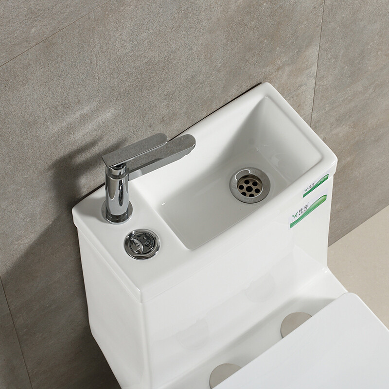 直冲马桶地排直冲一体式墙排家用坐便器自带马桶座便器洗手盆卫生间