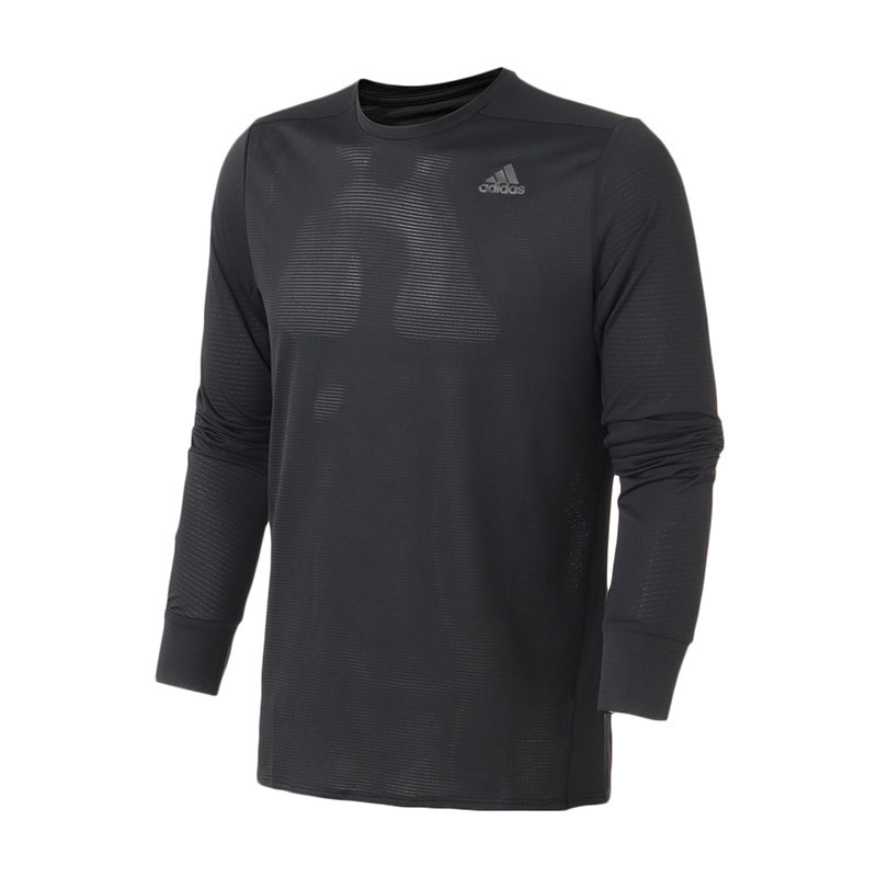 【自营】adidas阿迪达斯男子长袖T恤跑步训练透气运动服CZ8717 XXL CZ8717黑色
