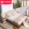 北欧板式实木床高箱储物床卧室家具双人床套装组合A008 1.8米排骨架+床垫+床头柜