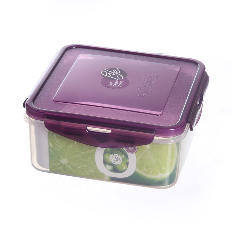 普业PY-1218正方形保鲜盒600毫升ML其他水果食品盒冰箱收纳盒便当盒保鲜盒 保鲜盒饭盒便当盒冰箱整理盒 白色