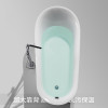 浴缸家用卫生间情侣亚克力独立式欧式贵妃浴缸浴盆1.5-1.8米 白色冲浪版 &asymp1.6M