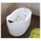 小户型深泡坐式浴缸独立式家用冲浪按摩迷你卫生间浴盆Y_1 A款式(带座)空缸 ≈1.5M