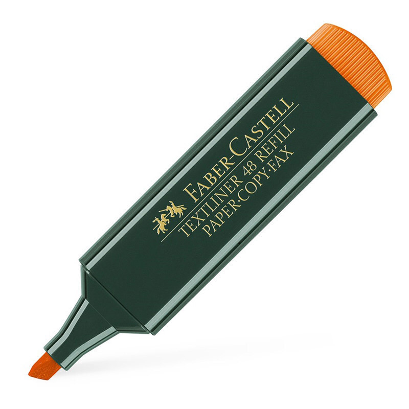 辉柏嘉（Faber-castell）1548荧光笔 彩色记号笔办公用品醒目笔 1盒10支装 橙色
