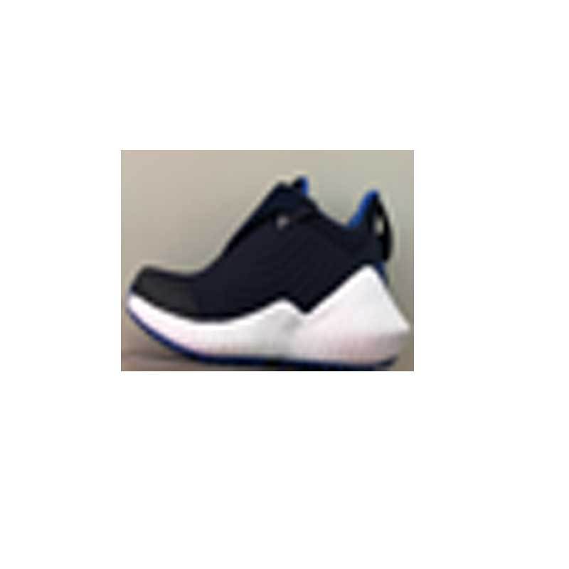 Adidas阿迪达斯儿童运动休闲鞋 轻便透气防滑耐磨男童跑步鞋 学院蓝 AH2628