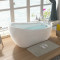 浴缸欧式贵妃小户型独立式家用卫生间1.4m-1.8米一体亚克力 黑白水底泡泡 ≈1.5M