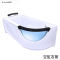 新款欧式浴缸家用小户型浴缸冲浪恒温加热浴池按摩亚克力单人浴盆 空缸（右裙送枕头下水器） ≈1.6M