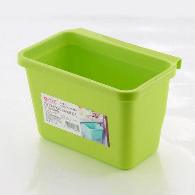 厨房可挂式垃圾桶塑料壁挂垃圾筒多功能简易垃圾桶厨房垃圾桶_4 大号黄绿色