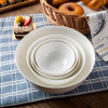 景德镇骨瓷餐具饭碗面碗纯白陶瓷碗6英寸奥式碗
