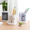 加厚亚克力方形笔筒创意时尚韩国小清新学生办公桌面收纳盒_4 记录每独角兽