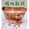 加厚美容院木桶浴桶沐浴桶泡澡木桶浴缸洗澡桶实木质 原木色长100cm宽60cm高65cm