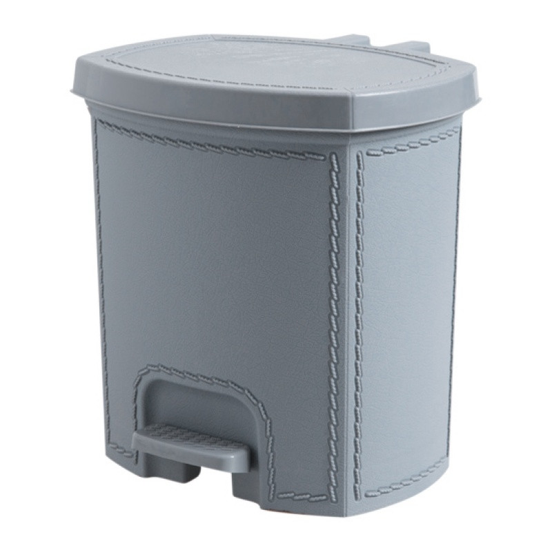 脚踏垃圾桶创意客厅翻盖小纸篓家用卫生间厨房有盖垃圾篓_2 灰色大号