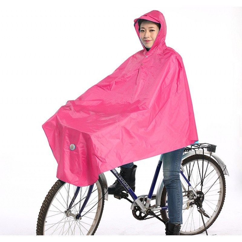 天堂正品雨披电动自行车雨衣单人男女骑行时尚学生自行车单车雨衣_1 水红