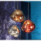 设计师北欧灯具电镀熔岩灯loft创意咖啡厅酒吧吧台餐厅单头灯 单头火山红【直径25cm】小号