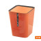 大号塑料垃圾桶时尚创意家用收纳桶厨房客厅摇盖垃圾桶_12 橙色