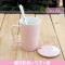 2017年新款卡通水杯子陶瓷有盖咖啡可爱带盖带勺马克杯情侣杯子一对创意韩版创意水杯马克杯杯_9 铃铛白色大图