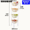 塑料蔬菜水果厨房置物架收纳筐落地多层储物用品用具3放菜篮架子4收纳置物架储物架家用收纳置物_4_3 圆形四层咖啡色