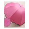 晴雨伞遇水开花黑胶伞晴雨伞荷叶边遮阳伞拱形三折折叠伞女_4 kl0177玫瑰红