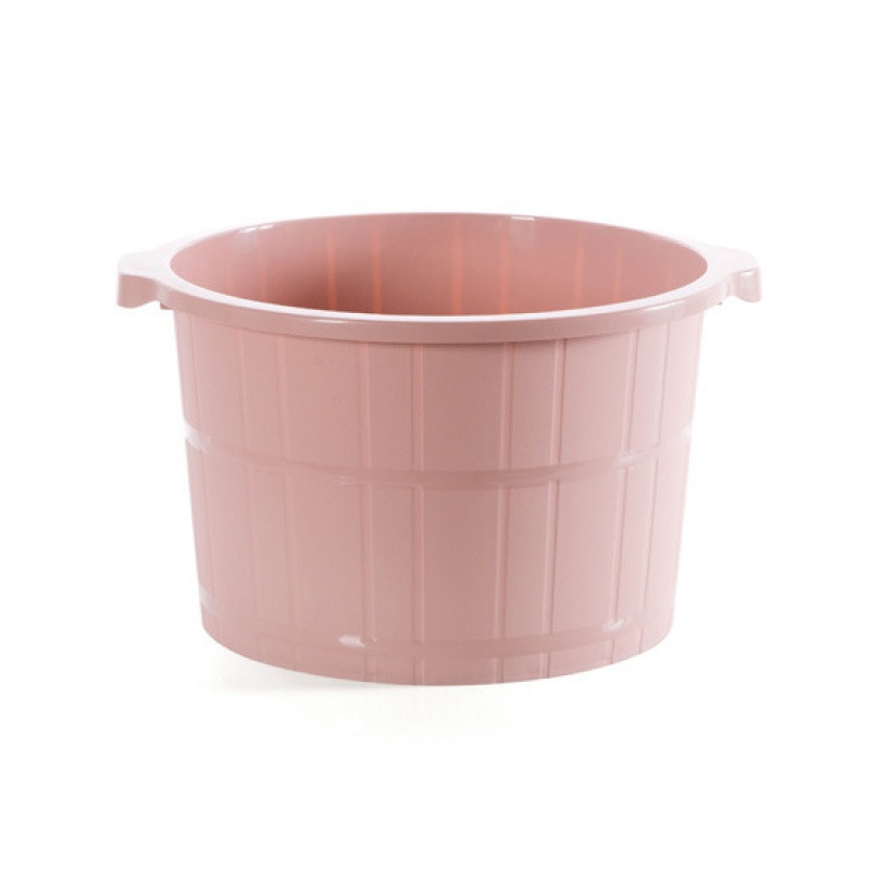 T洗脚盆带按摩泡脚桶冬季加高塑料加厚足浴盆足浴桶洗脚桶_2 粉色