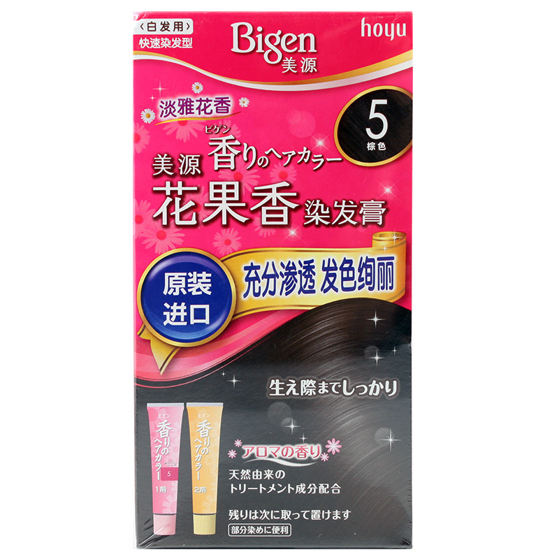 美源花果香染发膏 5棕色