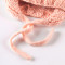 婴儿帽子春秋冬款保暖防寒套头帽男女新生儿宝宝毛线手工针织帽子 1-3岁 粉色