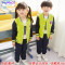 Memedi幼儿园园服春秋套装英伦小学生校服班服春秋装运动会儿童校服定制_6 180cm(180码（参照尺码标选码）) 白色-T恤