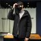 韦斯普 2018冬季新款白鸭绒男士羽绒服男短款连帽羽绒加厚保暖男装外套R882 XXL 黑色