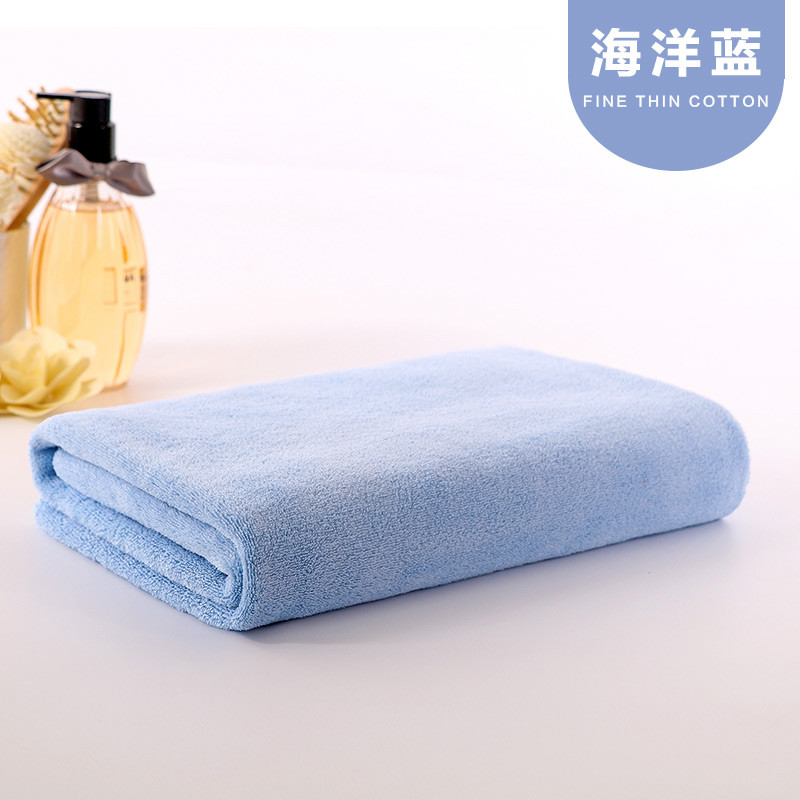 Curbblan卡伴孕婴童浴衣浴巾婴儿浴巾成人儿童浴巾纤维吸水性5s及以下加厚超柔儿童毛巾被盖毯75*150cm 海洋蓝