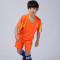 新款儿童足球服套装男女定制短袖足球训练班服小孩学生球衣队服夏_2_5 XS 黄橙色