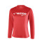 威克多Victor T-85100 T-86100胜利羽毛球服 男女款针织圆领长袖T恤 3XL T-86100火焰红