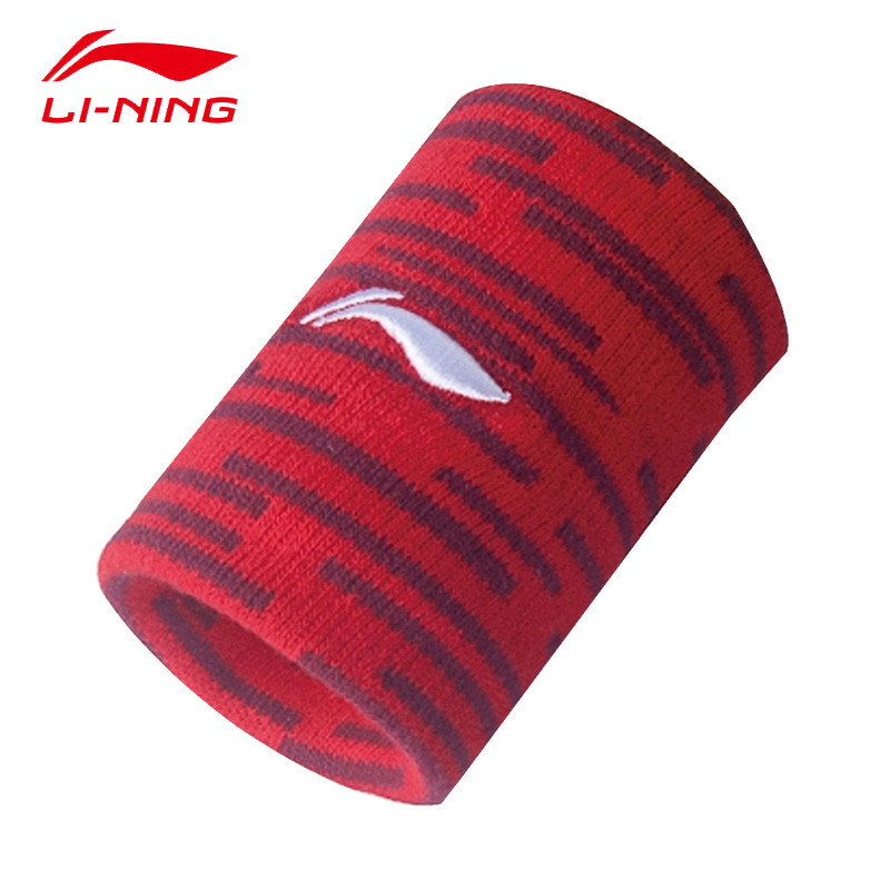 李宁(LI-NING)运动护具护腕透气男女运动羽毛球毛巾护手腕带吸汗擦汗健身护腕【单只装】028 均码 红色【单只装】