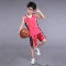 包邮男童运动套装2018年夏新款中大童背心套装迷彩篮球服_1 XS码建议125-135CM 红色