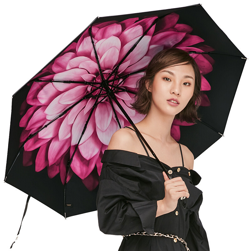 蕉下(BANANAUNDER)小黑伞系列晴雨伞情侣雨衣太阳伞焦下迷你口袋黑胶伞 莲町