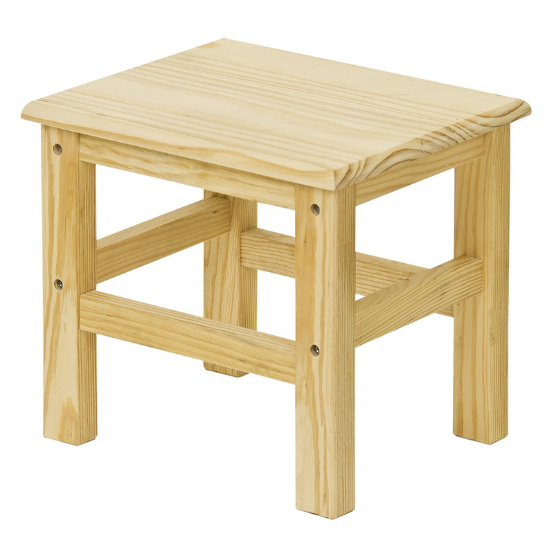 慧乐家 餐椅 大方凳子矮凳 原木色 33017 米色