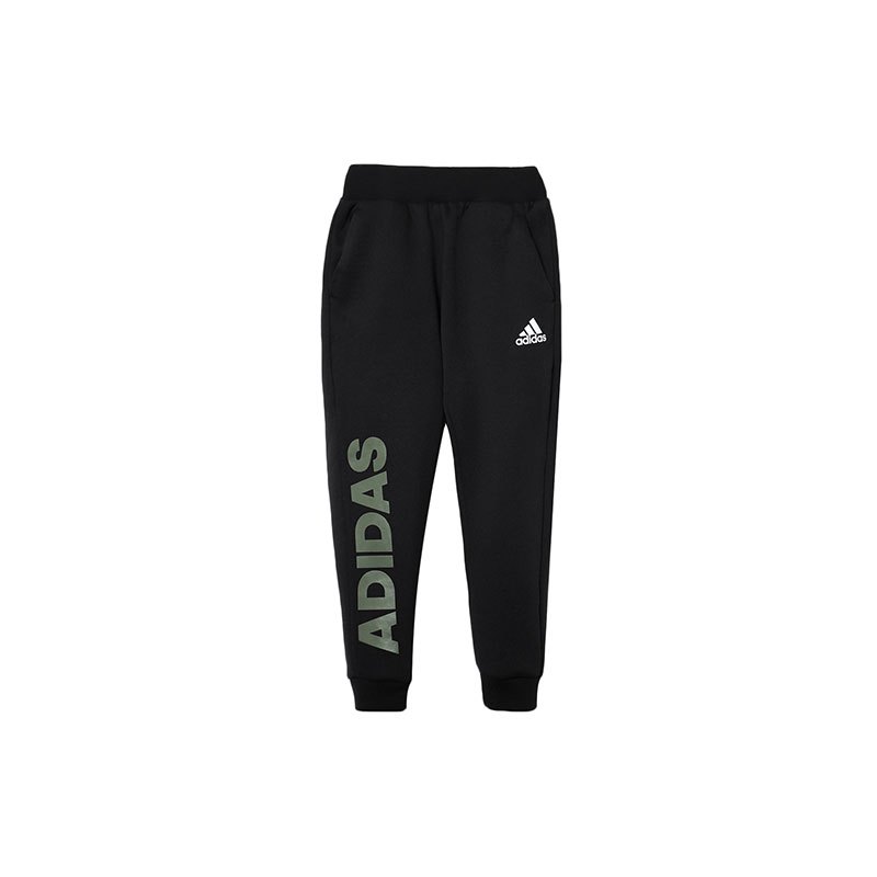 adidas童服装男小童针织长裤新款保暖休闲运动服DT2344 DT2344黑色 122
