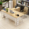 鑫金虎 现代办公桌 160*80浅胡桃色+侧柜（不含小柜）