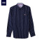 U.S. POLO ASSN.条纹衬衫男长袖 纯棉牛津纺美式商务休闲潮男衬衣 L/175 藏蓝