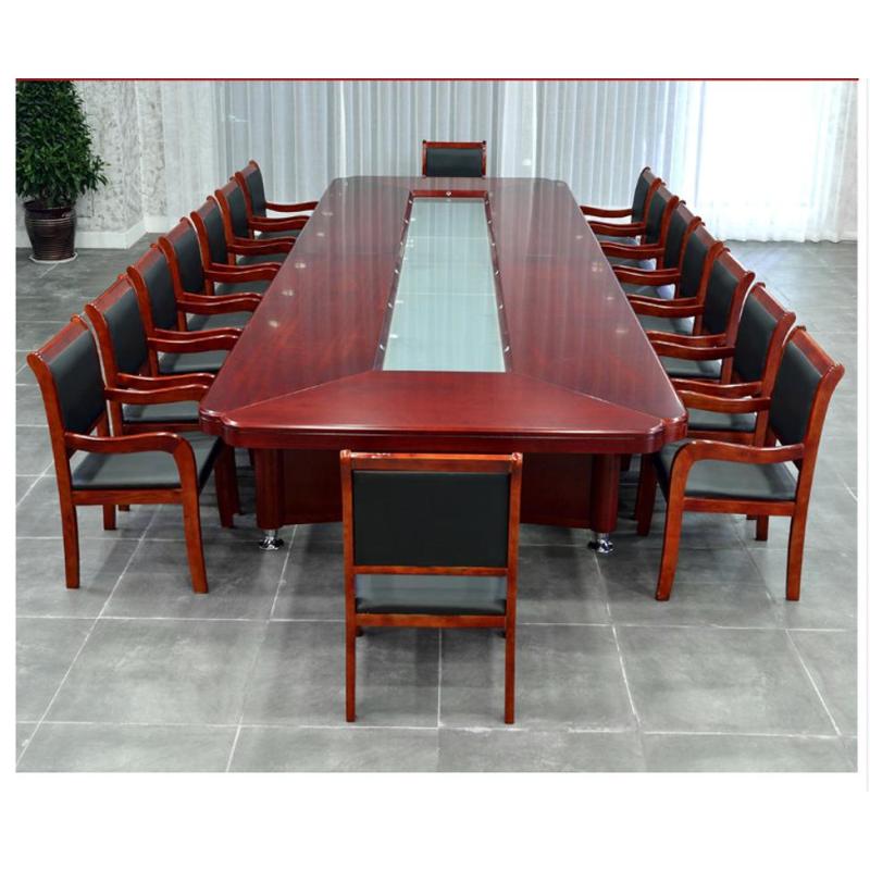 鑫金虎 大型会议桌油漆贴木皮长桌 5.0米（不含椅）
