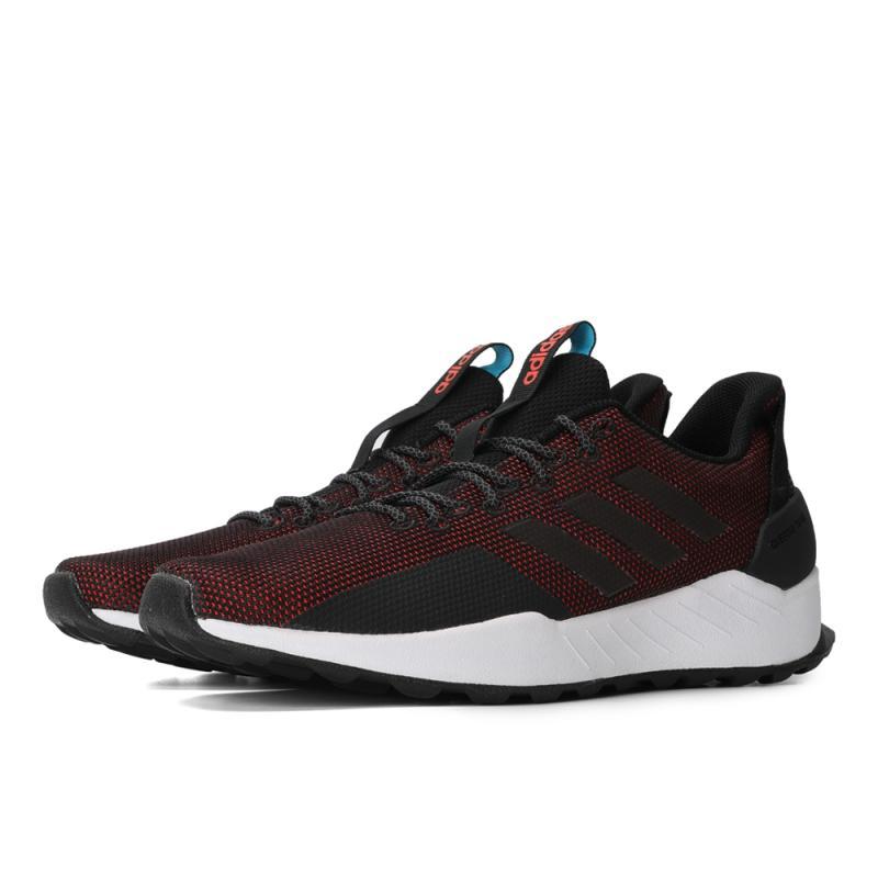 adidas阿迪达斯2018男子QUESTARTRAILPE跑步鞋BB7382 黑色/喜水库红 40码