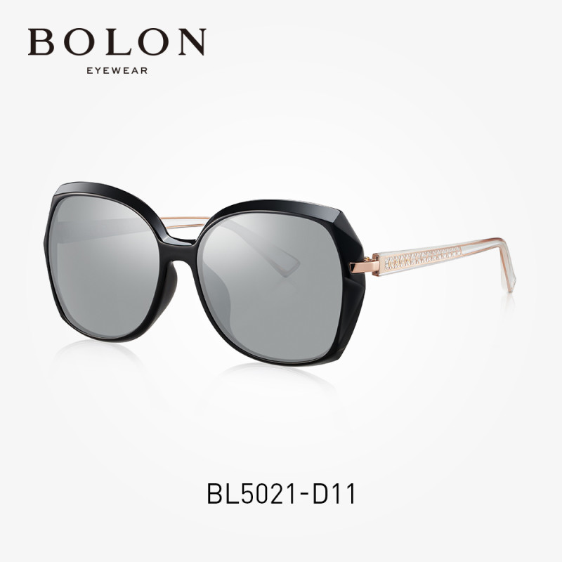 暴龙2018新款女时尚潮流墨镜大框舒适太阳镜的个性眼镜BL5021 D11黑色