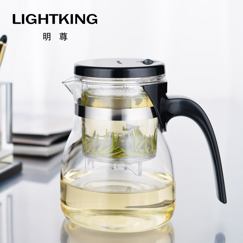 KAMJOVE/金灶 明尊 飘逸杯弹压式茶道杯耐热玻璃茶具花茶杯过滤茶杯泡茶壶 E-03