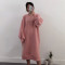 孕妇装春秋装上衣孕妇大码加绒加厚后背蝴蝶结卫衣裙 L 黑色