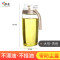 灵孜格玻璃油壶防漏油瓶酱家用厨房用品装香调味料大小号带盖油醋罐 大号-杏色