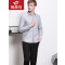 红豆相思鸟（xiangsiniao)春秋季男士修身素色长袖保暖衬衫男4C520 190/104B（43） S2灰色