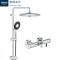德国-高仪（GROHE） 高仪新款 淋浴花洒喷头 手持花洒 浴缸龙头 260MM大顶喷 淋浴柱 花洒套装 260mm维达利花洒套装+34337000恒温龙头