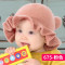 婴儿帽子3-6-12个月女宝宝秋冬系带毛线帽卡通可爱外出兔耳朵幼童帽子 婴童配饰帽子 3-12个月、均码 675粉色