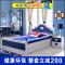 地中海儿童床男孩单人床1.5米 青少年卧室家具套房组合蓝色小孩床 1200mm*1900mm_简易床+床头柜+厚床垫_带