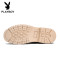 花花公子（PLAYBOY）英伦时尚休闲马丁靴子男高帮百搭DA75219-1 黑色 40